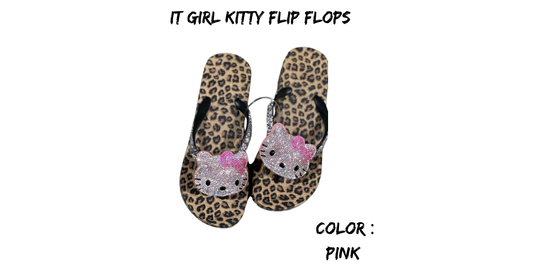 It Girl Kitty Flip Flops